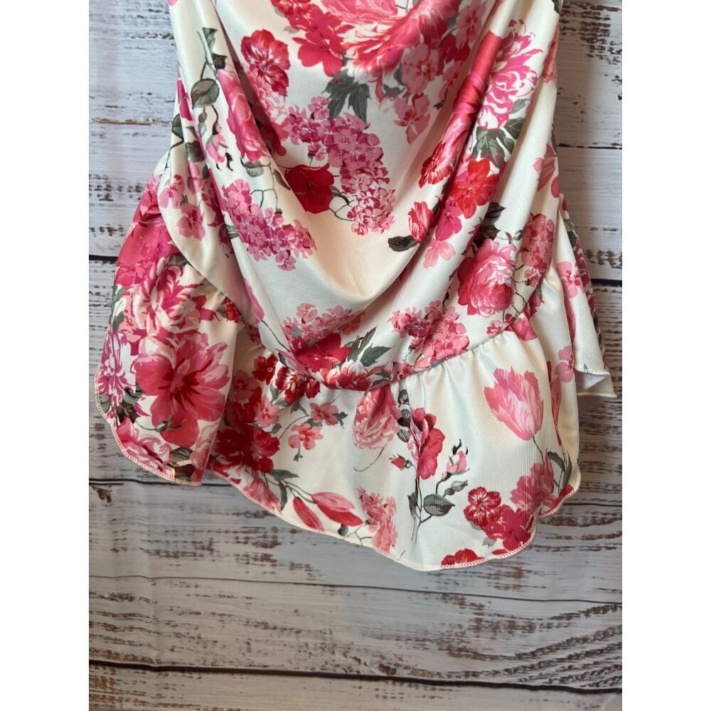MILUMIA WOMENS BOHO FLORAL RUNCHED BODYCON SLEEVELESS DRESS - Picture 9 of 12